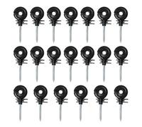 20Pcs Electric Fencing Ring Insulators, Screw-in Wire Mesh Ring Insulator, Wooden Post Insulator Accessories for Ropes, Wires and Strands