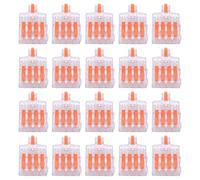 20Pcs Electrical Wire Connector Conductor T-Type 1 in 4 out Copper Terminal Block for Electrical Control(orange), Terminals