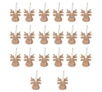 20Pcs Elegant Mini Deer Pendant Beautiful Blank Crafts Wooden Deer Add Joy Atmosphere Blank Reindeer Hanging Pendant for DIY Painting Decorations