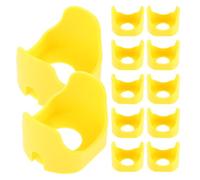 20pcs Emergency Stop Switch Protective Cover 22mm Plastic Yellow | Universal Fit Installation, Accident Press Prevention, Abrasion and Impact Protection, Industrial Control Panels