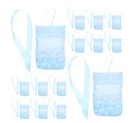 20pcs Empty Lavender Sachet Bags Polyester Decorative Floral Pouches | Sky-blue Bow Detail, Compact Storage for Herbs or Blossoms, Suitable for Car and Drawer Use