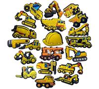 20pcs Engineering vehicle shoe charms for Croc charms Clogs Sandals,Shoes Accessories Charms for Party Favors Gifts