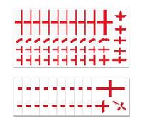 20pcs England Flag Face Tattoos, Waterproof Football Fan Stickers