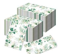 20Pcs Eucalyptus Paper Napkins, Eucalyptus Party Napkin Serviette,Cocktail Napkins Dinner Napkins,Green Paper Napkins Serviettes Tableware for Birthday Party, Wedding,Christmas Decor,Baby Showers