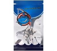 20pcs European Carp Fishing Rig with Barbed Straight Hooks and Silicone Retainer Rings to Secure Various Bait Types (C-13# 20pcs)