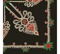 20pcs Exclusive Napkins for Decoupage Event Party Polish Parzenica Pattern on Black