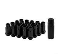 20pcs Extended Tuner Lug Nuts Open End Black M12x1.5