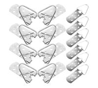 20pcs Extra Large Six Hole Hanging Hook for Picture Frames | Metal Silver Finish, Rust Proof Strong Structure, Heavy Load Support, Wall Mounted Hardware