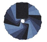 20Pcs Fabric Iron-On Repair Patches, 9 X 12 Cm Cotton Iron On Patche Jeans Jacket, Denim Patches for Inside Jeans & Self-Adhesive Square Felt Patche Repair Kit for Sofa, Tent, Denim, Clothes