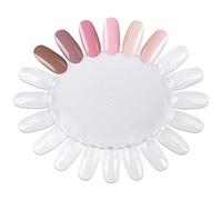 20Pcs False Nail Swatches Wheels Nail Wheel Art Plastic Nail Polish Display Wheel for Manicure Swatches for Nail Polish Color Show Nail 20 Tips