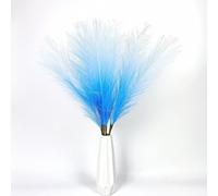20pcs Faux Pampas Grass,21inch Artificial Silk Pampas Grass Fake Flowers Boho Decor,Large Fluffy Artificial Bulrush Reed Grass for Floral Arrangement Farmhouse Home Wedding Decor (Gradient Blue)