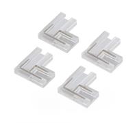 20Pcs FCOB COB Connector, 8mm 2 Pin L Shaped Transparent Corner LED Strip Connector for 8mm V+ V- Single Color FCOB Light Strips with Secure Solderless Design