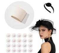 20pcs Felt Hair Band Pad, 2 Inch DIY Felt Hair Band Decor Base - Securely Glued Not Easy To Fall Off with Elastic Band, Reusable FeltPads for Headbands