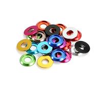 20pcs Finishing Countersunk Washers,M2 M2.5 M3 M4 M5 M6 M8Multicolor Aluminum Alloy Screw Gaskets, Cup Head Washer Gasket For Mechanical Accessories Parts(Silver,M5)
