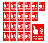 20Pcs Fire Alarm Call Point Safety Sign, 15cm x 10cm Fire Action Sign