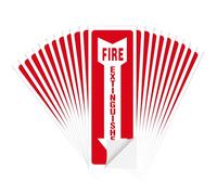 20pcs Fire Extinguisher Stickers, 4x12 Inch Self Adhesive Fire Extinguisher Sign for Business, Fire Extinguisher Inspection Tags for Home (20)