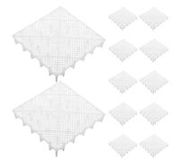 20pcs Fish Tank Bottom Filter Plate with Easy Installation for Tanks | Plastic Debris Collection, Versatile Fit for Fish and Turtle Tanks, Long Term Use, White Finish