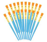 20pcs Flat Paint Brushes 0.5 Inch Wide, Watercolor Acrylic Paint Brushes Bulk Synthetic Nylon Oil Painting Brushes for Artists Professional Amateurs Acrylic Painting Crafts Canvas (Blue)