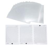20Pcs Flexible Polyester Stencil Sheets with 3Pcs Grid Cutting Mat, Clear Plastic Template Sheets for and Manual Craft Cutting, Reusable for Wall Art Fabric Glass