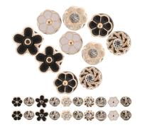 20pcs Flower Brooch Pins Detachable Alloy Cute Fashion Accessory | Five Pattern Set, Wear Resistant Design for Outfits and DIY Handcraft, Dress up Supplies Props Decor