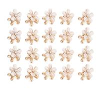 20pcs Flower Hair Claw Clip Mini Metal Barrette with Secure Fit | Lightweight Decorative Design with Tightly Spaced Claws, Smooth Sparkling Surfaces, Stable Grip for Fine Hair Daily Wear