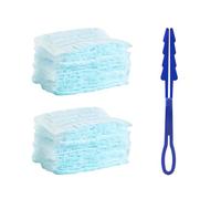 20PCS Fluffy Duster Refills with 1 Extra Handle, Manual Multi Surface Heavy Duty Electrostatic Disposable Dusters Effectively Entrap Dirt Hair and Dust for Cleaning Home Furniture Office Car Blinds