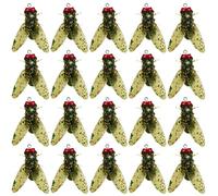 20Pcs Fly Fishing Flies Lifelike Fishing Lures Fly Lures Kit Yellow Shrimp Aroma Accessories Suitable for Bass Salmon Trouts Accessories
