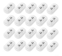 20pcs for mini Caster Wheels Swivel Castors for Furniture - Silent PU Rollers Heavy Duty 4.5lb Load Storage Box Trolley Black 5x15x4cm(White)