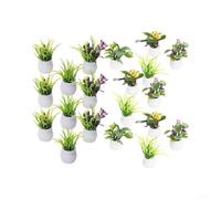 20pcs for mini Plastic Flower Pots for Dollhouse Garden 20pcs | 20pcs set, plastic, long-lasting color, fits tiny spaces, for ideal for dollhouses