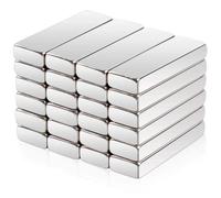 20pcs Fridge Magnets, Strong Neodymium Magnets Rectangle Magnets for Whiteboard, 30x10x5mm Muti-Use Heavy Duty Magnets Magnetic Strips for Crafts, Small Bar Magnets for Fridge, Refrigerator, DIY