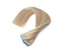 20Pcs Full Shine Remy Tape In Hairs Extensions，Double Sided Seamless Skin Weft Silky Straight Human Hair Extension(18 22,24 inch)