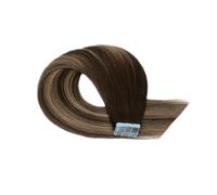 20Pcs Full Shine Remy Tape In Hairs Extensions，Double Sided Seamless Skin Weft Silky Straight Human Hair Extension(Bronde ombre,14 inch)