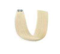 20Pcs Full Shine Remy Tape In Hairs Extensions，Double Sided Seamless Skin Weft Silky Straight Human Hair Extension(#60,14 inch)