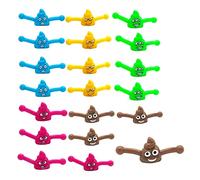 20Pcs Funny Poo Mochi Squishy Toys-Colorful Poo Mochi Xmas Joke Gifts,Poo Emoji Bullets Poop Finger Shooting Prank Toy for Kids,Adults,Jokes and Pranks Xmas Stocking Filler