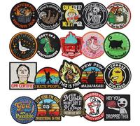 20PCS Funny Sarcastic Tactical Morale Patches - Embroidered Hook & Loop Patches with Meme Sayings, DIY Badges Accessories Assorted Decorative for Backpack, Vest, Cap, Jacket, Clothing