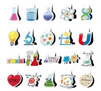 20Pcs Funny Science Bookmarks for Reader Science Lover Gifts, Cute Cartoon Chemistry Magnetic Bookmark for Women Men Laboratory Workers, Scientist Page Marker Funny Lab Week Gifts for Teacher Student