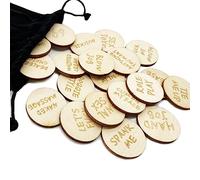 20Pcs Funny Tokens Sex,Date Night Activity Tokens Funny Wooden Couples Date Night Activity Token Romantic Funny Sex Token Gift Valentines Ideas Gifts for Couples (Round,Pack 2)