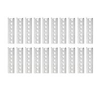 20Pcs Galvanized Steel Flat Bracket, High Strength Metal Mending Plates, Bending Resistant Straight Braces with Multiple Mounting Holes for Linear Rail Beam Joints