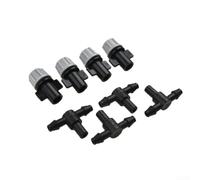 20pcs Garden Misting Nozzles with Tee Joints 7.5-8.6L/H 0.7-0.9m Spray