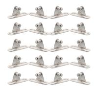 20pcs Gas Spring Mounting Bracket with 10mm Ball Carbon Steel L Type | L-shaped Slotted Bracket Design, Modular Quick-release Structure, Adjustable Mounting Slots, Suitable for Cabinet Doors
