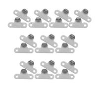 20pcs Gas Strut Mounting Brackets L Shape Bracket Steel | Carbon Steel, Nickel Plated Surface, Precision Pressed Right Angle Profile, for Cabinet Lids and Lift up Doors