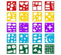 20pcs Geometry Set Shape Drawing Stencils,Drawing Template for Kids Boys Girls DIY Painting & Drawing Educational Home School Crafts Essentials