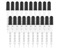 20Pcs Glass Pipette Dropper, 1ml Transparent Pipettes with Scale, 7MM Diameter Droppers for Liquids, Round + Pointed