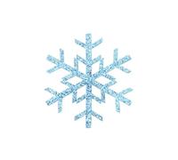 20Pcs Glitter Snowflake Padded Appliques for DIY Tree Hat Glass Windows Walls for DIY Clothes Backpacks Jackets Shoes(Blue)