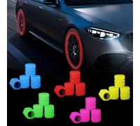20Pcs Glow in The Dark Tire Valve Caps,Car Dust Caps for Car Tyres,Fluorescent Car Tyre Valve Caps,Car Tire Valve Stem Caps,Luminous Tyre Cap,Night Glowing Dust Cover for Bike Bicycle SUVs Motorcycles