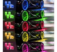 20Pcs Glow in The Dark Tire Valve Caps, Fluorescent Tire Valve Caps for Cool Car Decorations, Universal Luminous Car Tire Valve Caps Fits Car Truck SUV Motorcycle Bicycle (Five-colors)