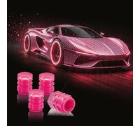 20Pcs Glow in The Dark Tire Valve Caps, Luminous Tire Valve Caps for Cool Car Decorations, Universal Fluorescent Car Tire Valve Caps Fits Car SUV Truck Bicycle Motorcycle (Pink-20pcs)