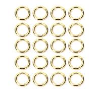20Pcs Gold, 28mm Round Metal Spring O Rings, Zinc Alloy Carabiner Clip Key for Handbags, Keychains, Craft DIY, Keys, Durable and Easy-to-Use Hook Clips