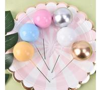 20pcs Golden Ball For Cake Decor for Eye catching Birthday CupFor Cake Displays (white)