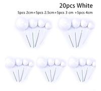 20pcs Golden Balls for Creative For Cake and CupFor Cake Decorations at Parties (white)